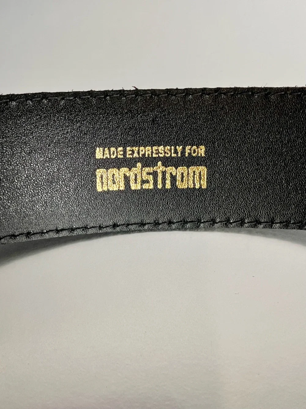 Nordstrom Black Alligator Grain Leather Belt Women’s L 32 Vintage Pristine